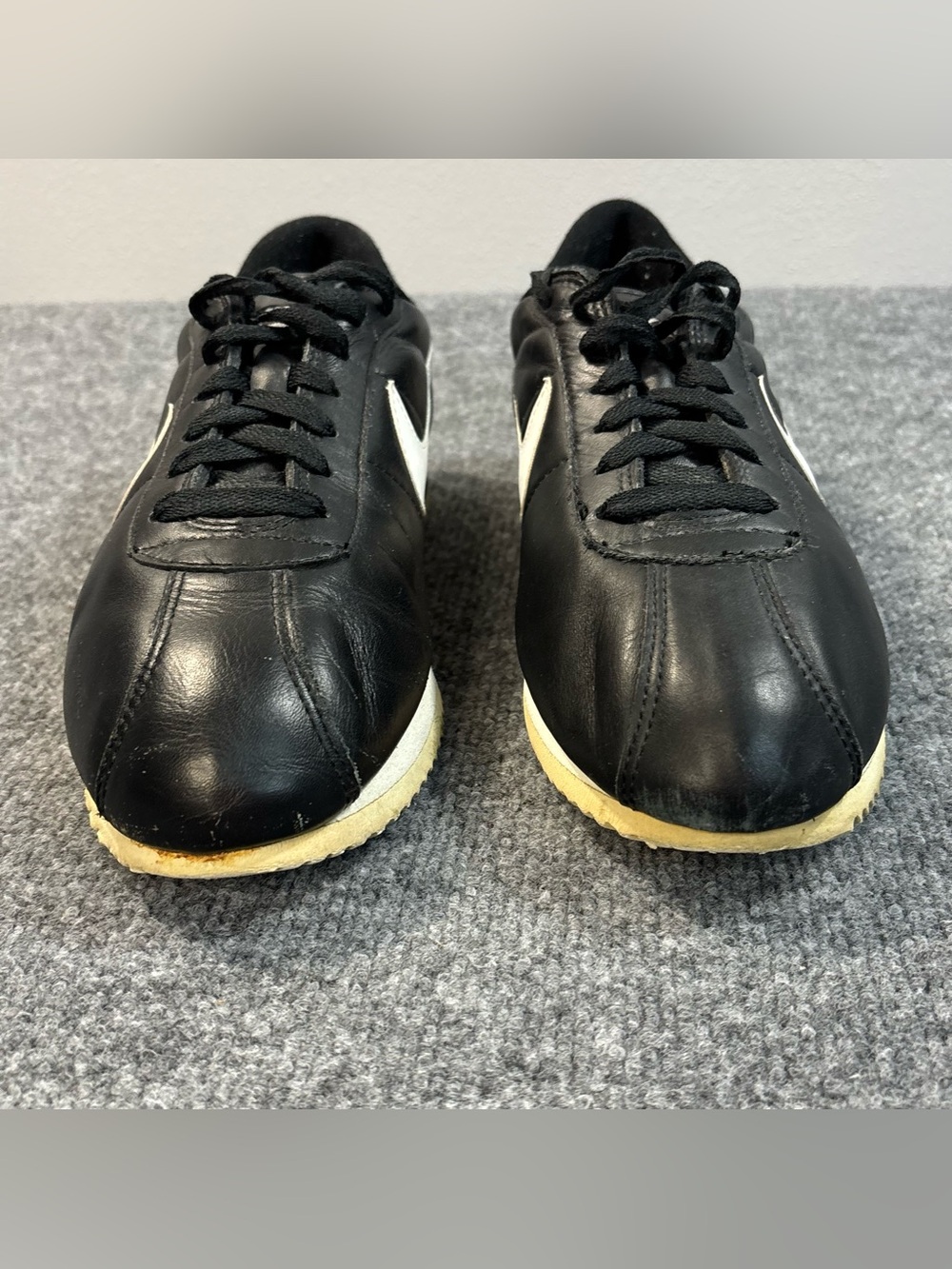 Nike Cortez Classic Leather Black White Mens Sz 10 Sneakers Shoes Low 920406-PF2 - Picture 9 of 16
